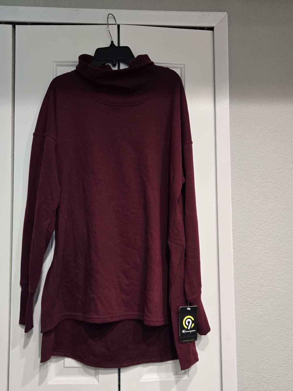 C9 by Champion Maroon Cowl Neck Tunic Sweater